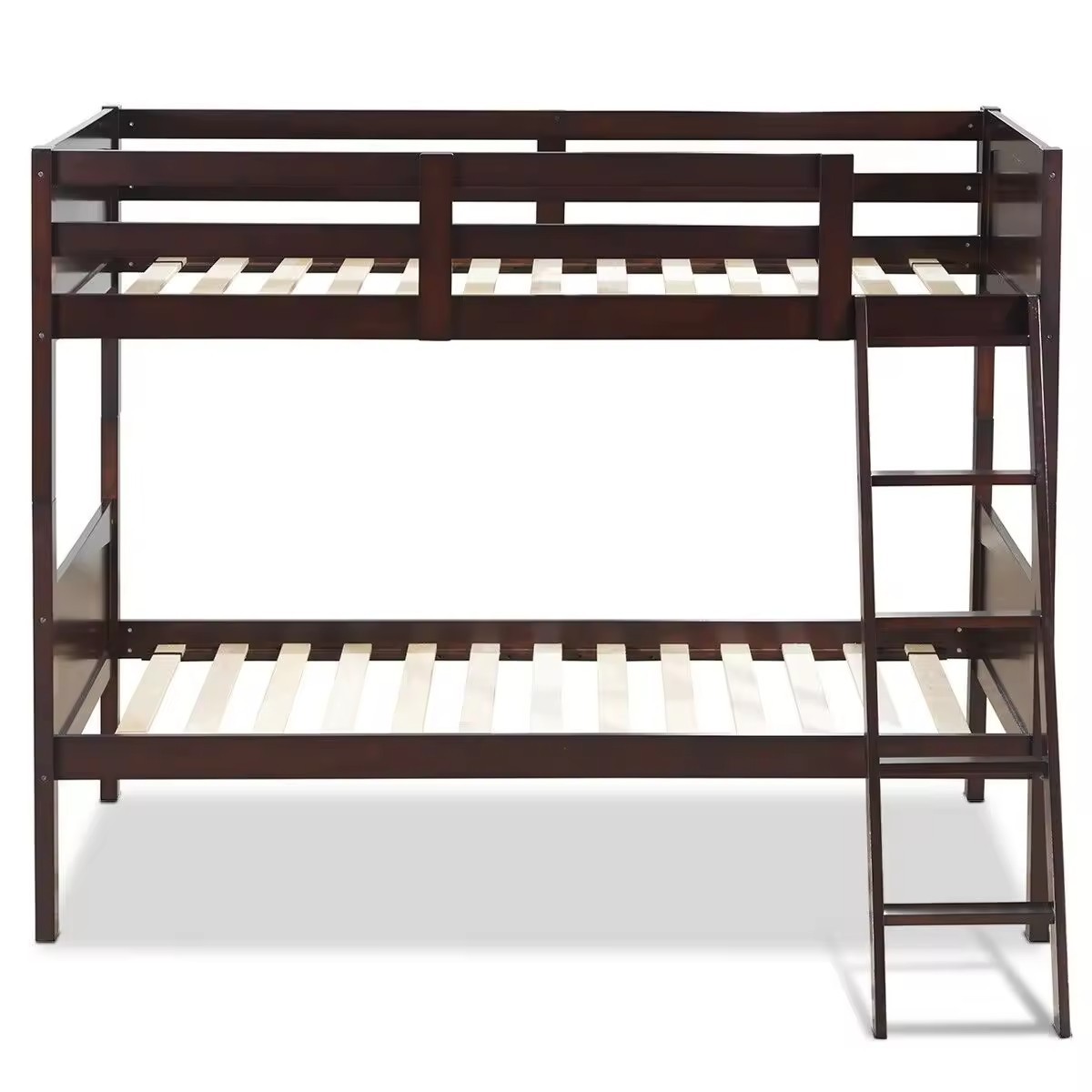 Modern Bedroom Wooden Bunk Beds Convertible 2 Individual Beds