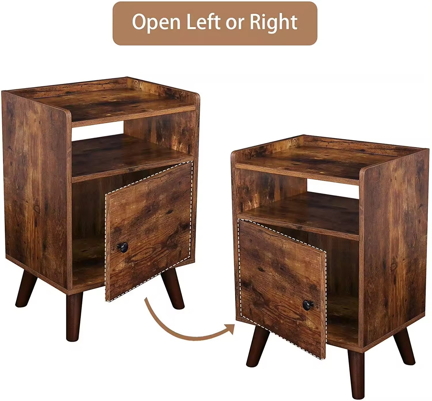 Hot Wooden Bedside Table Bedside Cabinet Modern Simple Storage Night Stand