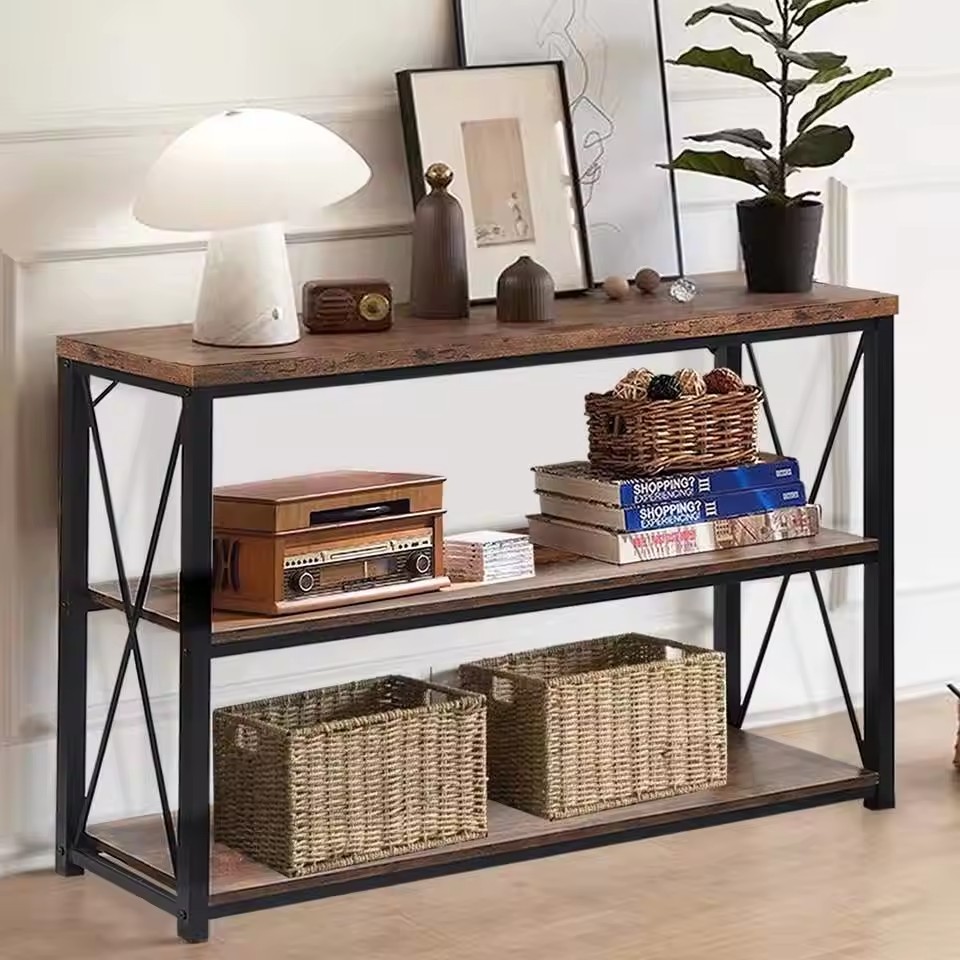 Hot Sell Bookcase Modern Multipurpose Storage Shelf Computer Desk Wood In Natural Wood For Office Bedroom