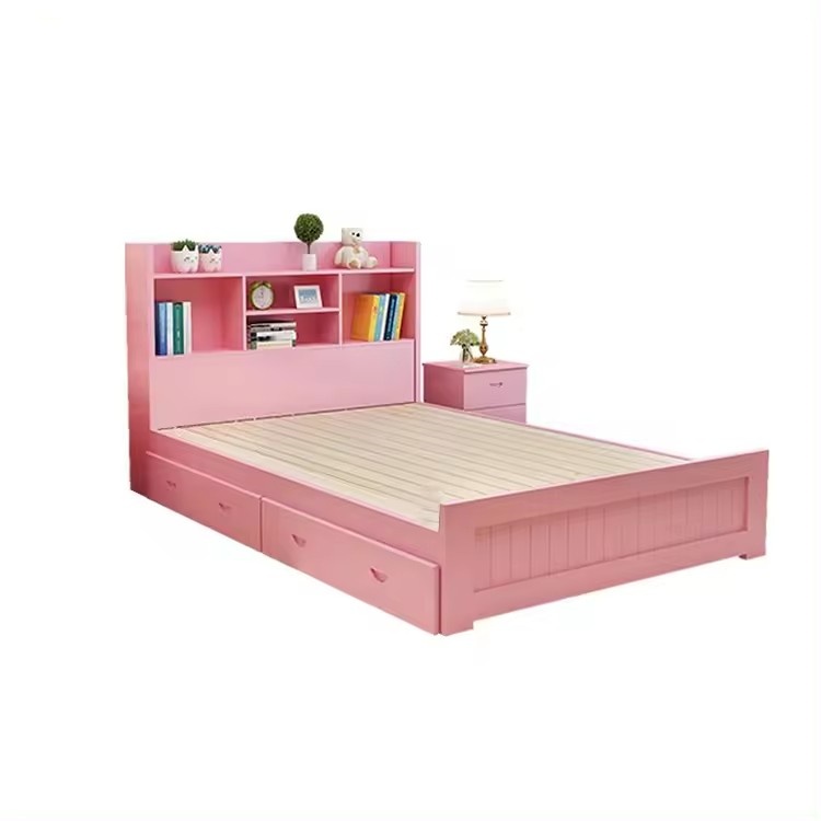 Solid Wood Children’s Bed Multi-function Single Bed 1.5 M Princess Bed