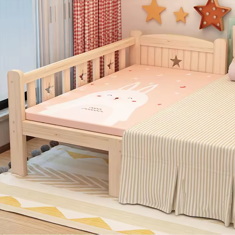 Home Living Room Solid Pine Wood Kids Bed Baby Crib Single Beds