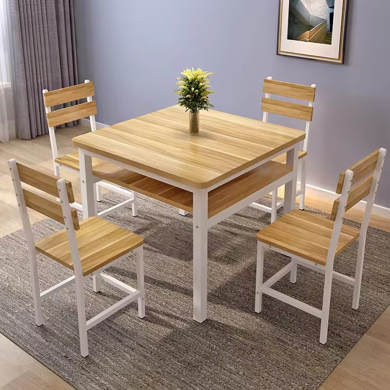 Household Dining Table And Chair Combination Simple Double-layer Dining Table Square Table