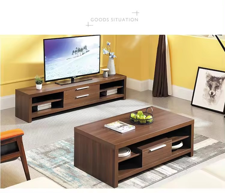 Nordic Wooden Tv Rack Cabinet Design Small Coffee Table Sofa Tv Stand