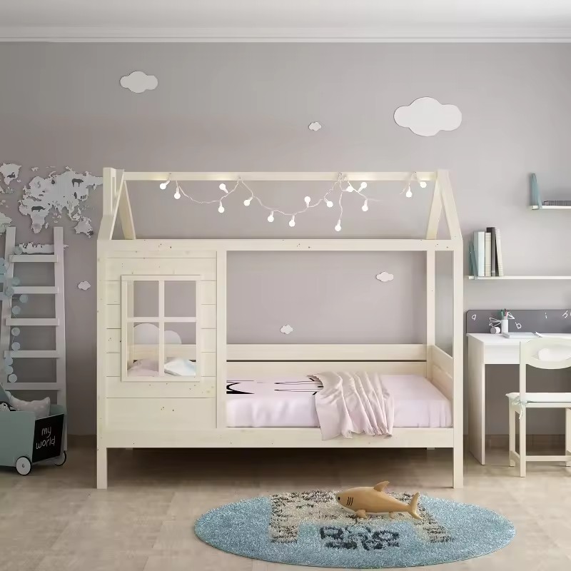 Modern Kids House Bed Wood Child Furniture Customize Children Furniture Children Beds