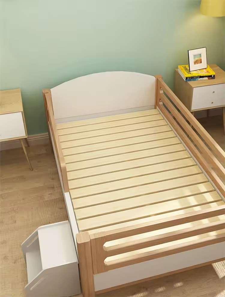 Children’s Solid Wood Bed With Guardrail Simple,Innovatively Designed Kid’s Bed