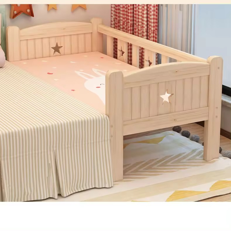 Home Living Room Solid Pine Wood Kids Bed Baby Crib Single Beds