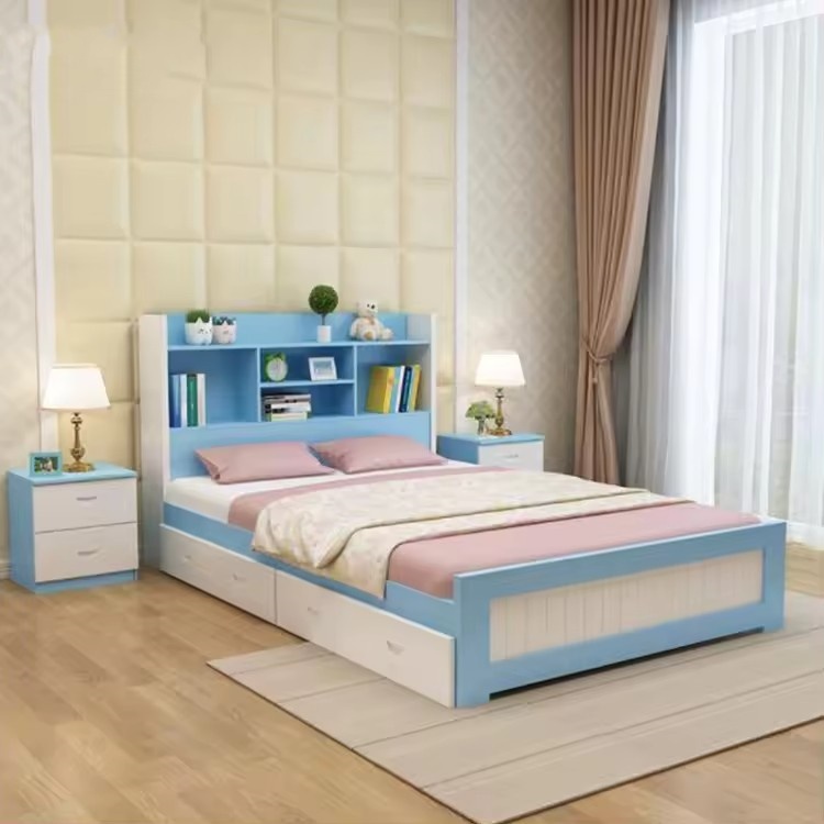 Solid Wood Children’s Bed Multi-function Single Bed 1.5 M Princess Bed