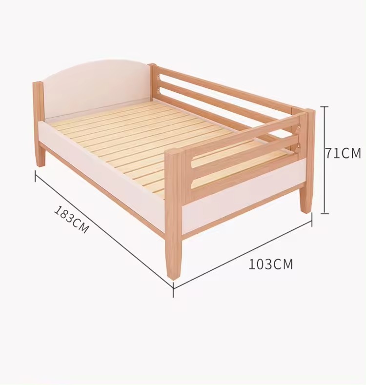 Children’s Solid Wood Bed With Guardrail Simple,Innovatively Designed Kid’s Bed