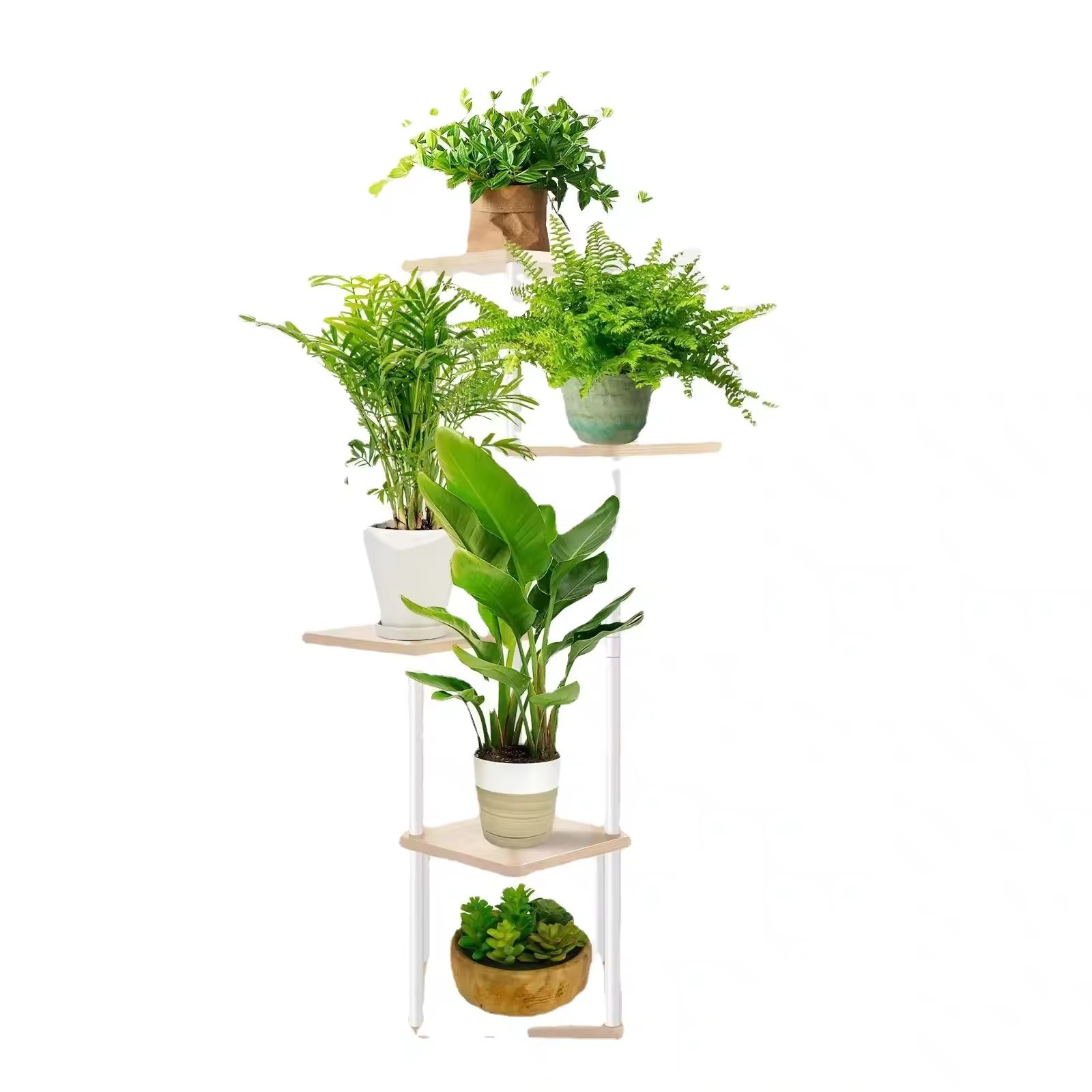 4 Tier Indoor Plants Display Rack Shelf Flower Shelf Holder – Patio Garden Balcony Bedroom Living Room Plant Stands