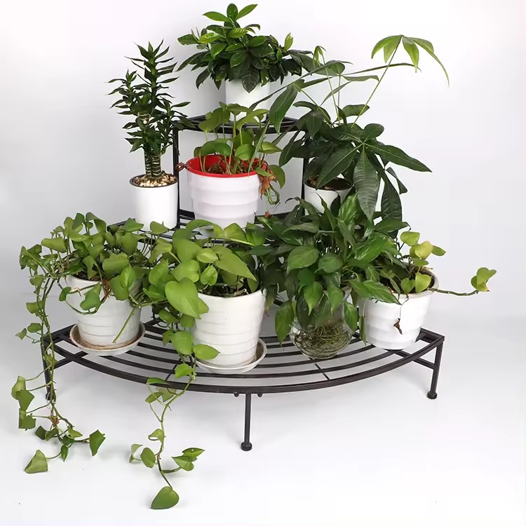 Metal Mid Century Modern Flower Potted Holder Rack Plant Stand For Indoor Outdoor