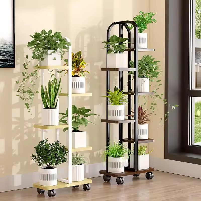 Display Pot Multiple Plant Stand Chinese Style Shelf Diy Flower Rack For Indoor Decoration