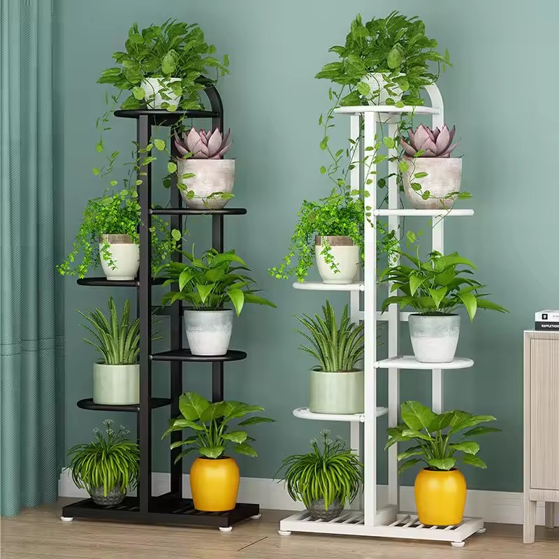 Display Pot Multiple Plant Stand Chinese Style Shelf Diy Flower Rack For Indoor Decoration